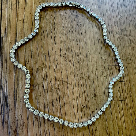 Rhinestone TENNIS Necklace 20” - Picture 3 of 7